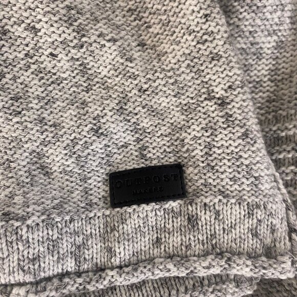 Outpost Makers Ribbed Knit Sweater Mens L Gray 1/4 Career Zip NWT - Picture 8 of 12